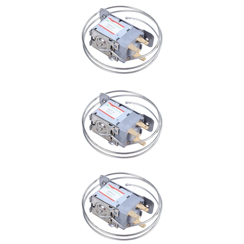 

New-3X AC 220V-250V Volt 5(4)A 3-Pin 5.8Mm Dia Shaft Refrigerator Thermostat