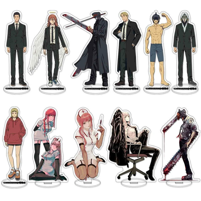 

Аниме Манга бензопила Мужская акриловая подставка Поха макима мощность Косплей Аксессуары симпатичная коллекция сумка подвеска брелок для фанатов подарки