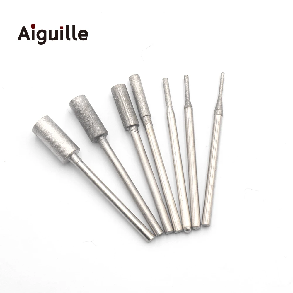 Алмазный шлифовальный станок Reilyn 400 #2,35 мм с хвостовиком 1-6 мм, нефритовые Алмазные полировальные сверла, зубчатые шлифовальные сверла, алмазные шлифовальные точки