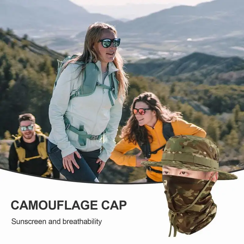 Шапка рыболовная мужская с защитой шеи регулируемая шляпа от солнца дышащая для