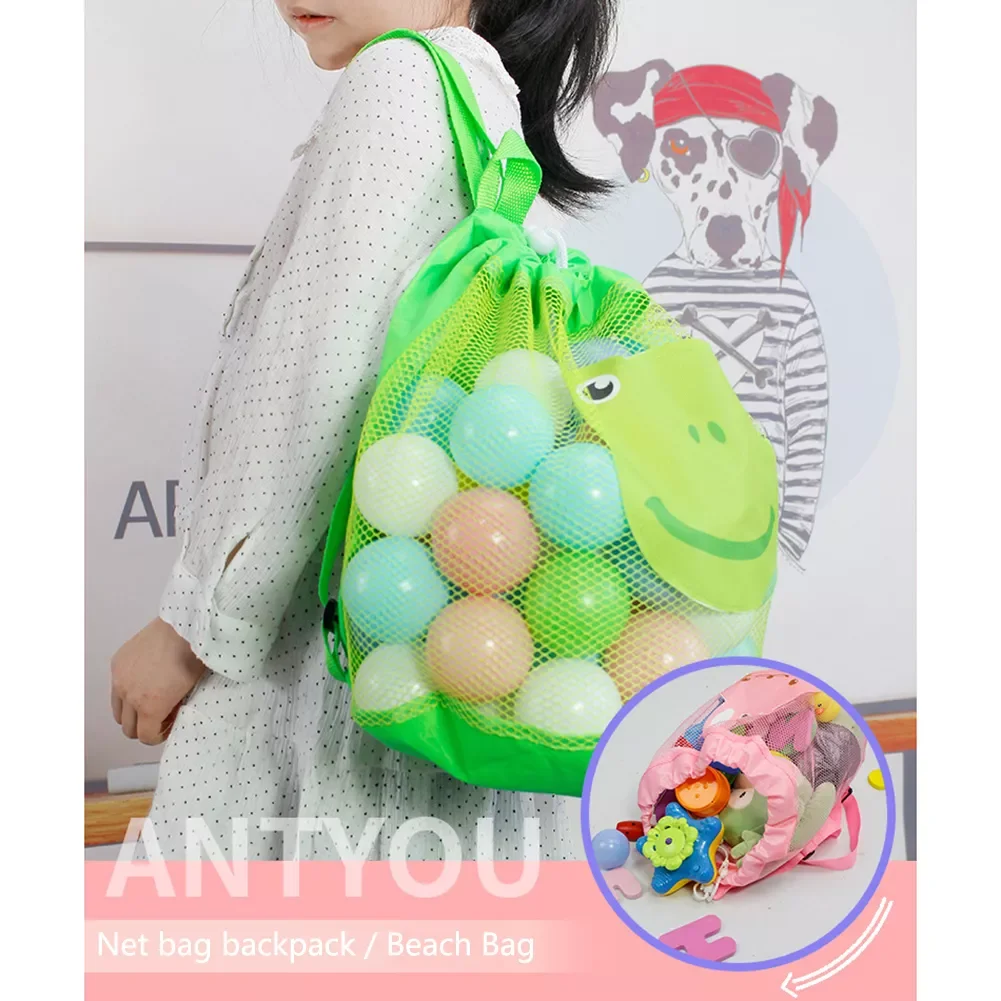 

Children Beach Mesh Toys Storage Bag Kids Folding Sand Away Net Tote Outdoor New Kids Beach Backpack