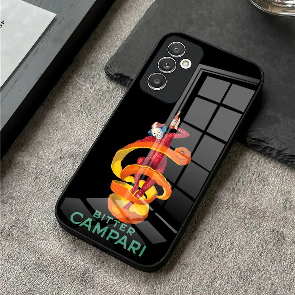 Champagne Campari Art Phone Case For S24 Ultra Samsung S23 Fe S22 S20 S21 Plus Galaxy A54 A34 A24 A53 A16 Glass Cover