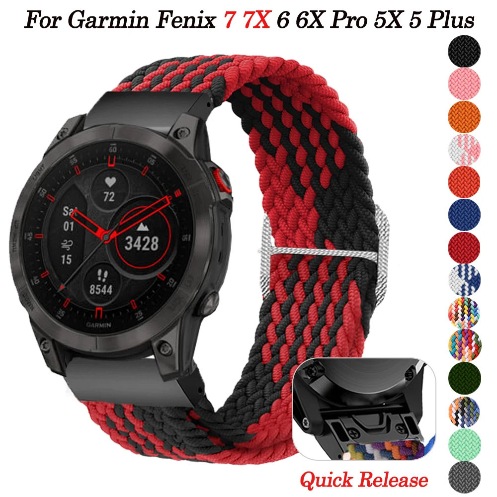 2023 тонкий эластичный ремешок для браслета Garmin Fenix 7X 7 6X 6 Pro 5X 5 Plus 3 3HR/ Endurance/Forerunner 935