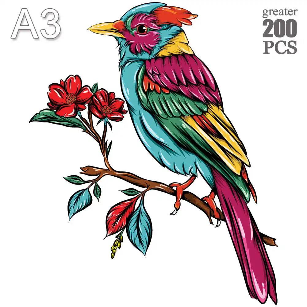 

unique Wooden animal Jigsaw Puzzles for Adults kids Birthday Gifts Home Decor Children family Games Toys bird Wooden Puzzles