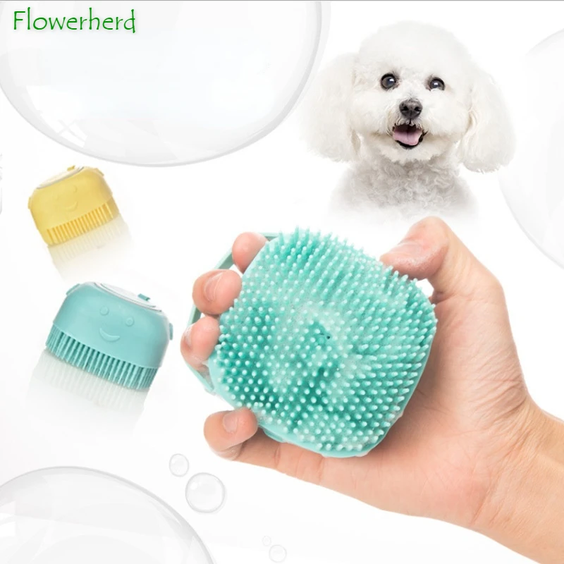 

Pet Bath Brush Pet Bath Shampoo To Remove Floating Hair Brush Silicone Massage Comb Pet Accessories Pet Grooming Brush