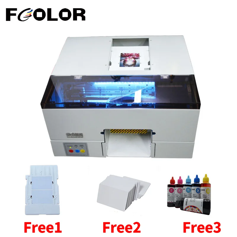 

Fcolor Factory Direct Sale Digital Business Membership Card PVC ID Card Mini Printer For PVC Card DVD Pigment Ink Inkjet Print