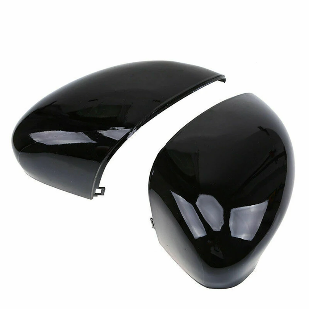 

1 Pair Car Mirror Cover Glossy Black ABS Side Door Wing Mirror Cover Cap For Ford Fiesta MK7 2008-2017 For Ford Fiesta Van