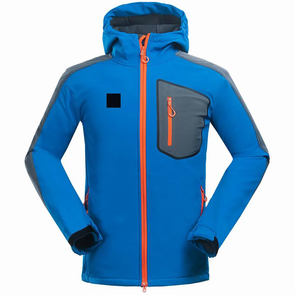 

Водонепроницаемая флисовая куртка с капюшоном, на молнии, Осень-зима