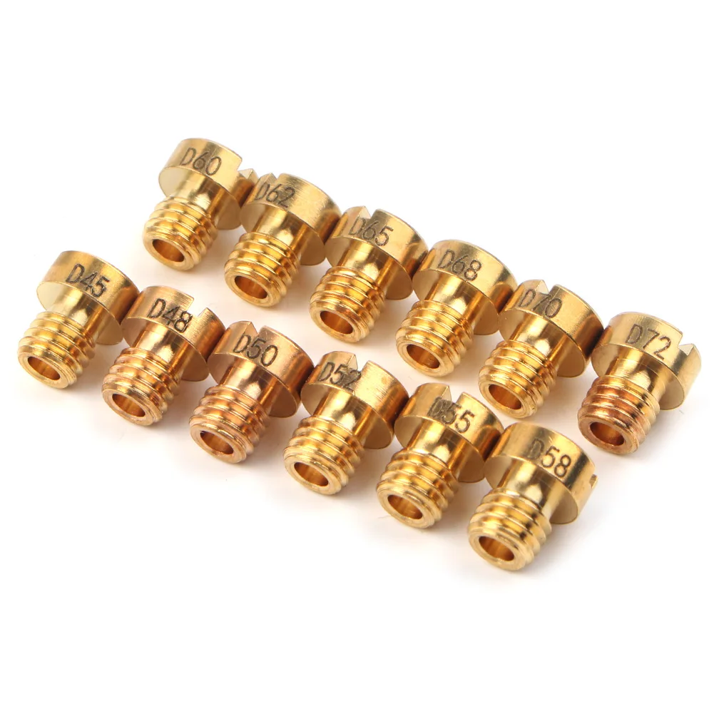 12 шт./компл. 5 мм мотоциклетный карбюратор основные форсунки для # 45- 72-для запасных