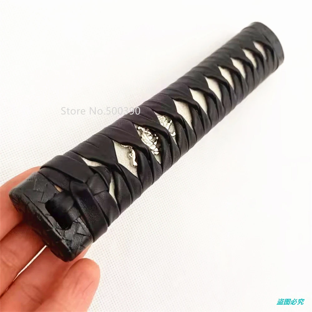 Японская ручка Tsuka 20 см натуральная кожа железная сталь Fuchi Kashira аксессуары из