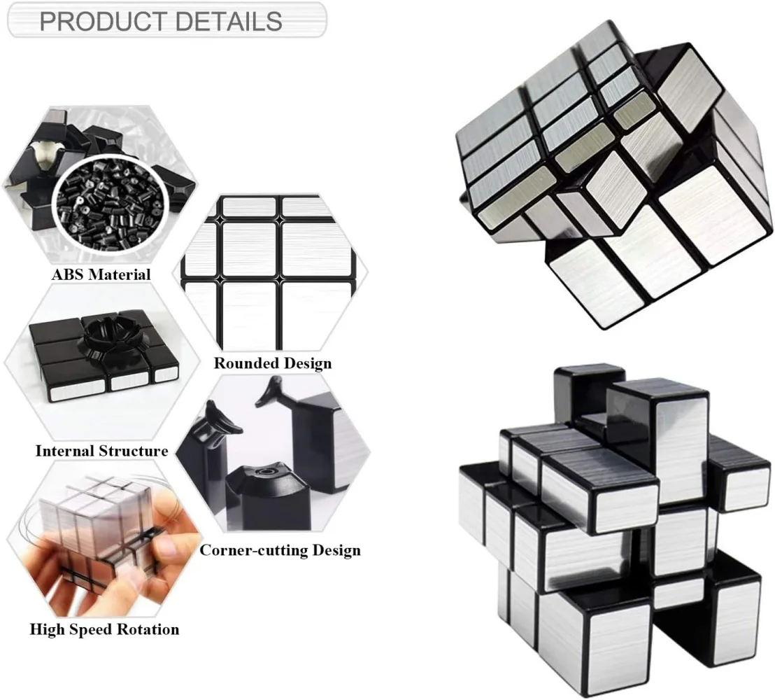 Набор Magic Cube Qiyi - Speed Pyramid Pyraminx Mirror Puzzle 3D Игрушка-головоломка Для Детей И Взрослых