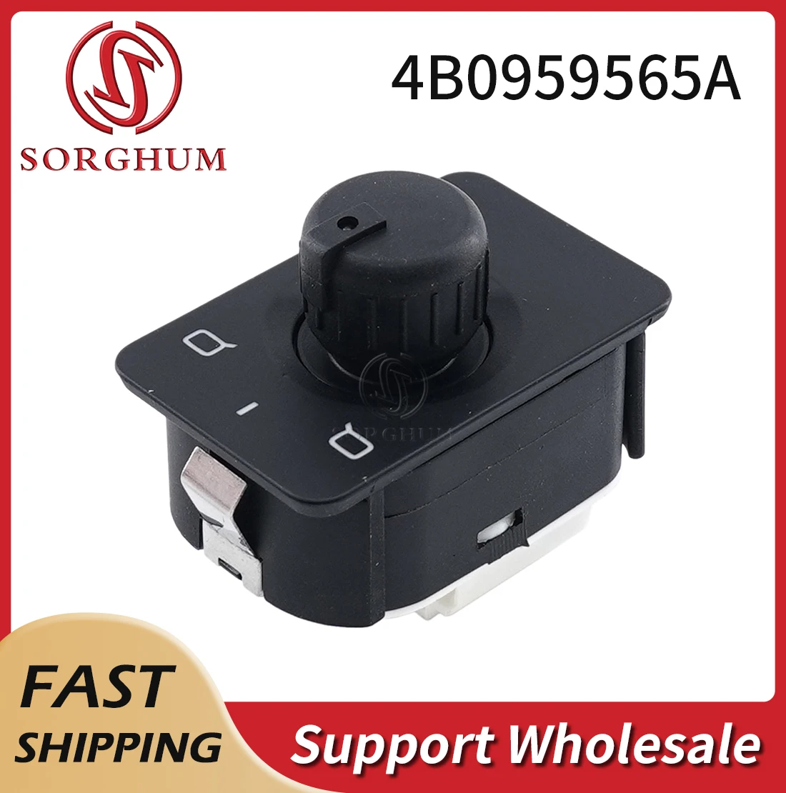 

Sorghum 4B0959565A Car Rear View Side Electric Mirror Control Switch Knob Adjustment For VW For Audi A3 8L1 A6 4B C5 1997-2004