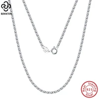 rinntin solid 925 sterling silver italian 1 31 52 0mm circle rolo link chain necklace for women trendy chain jewelry sc61