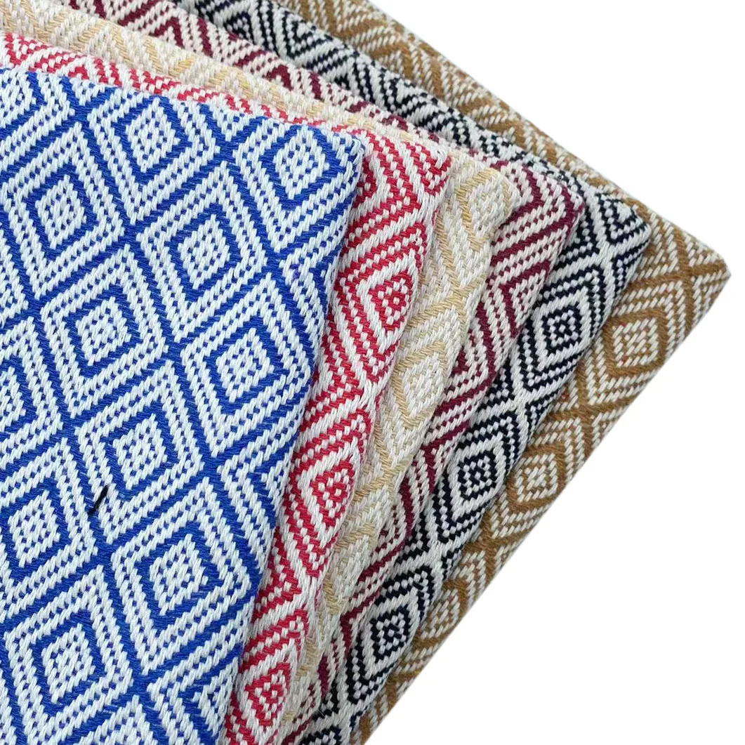 

linen Fabric Ethnic cloth Polyester-cotton Yarn-dyed Jacquard National Style Fabric diy printed Handmade Pillow Sofa tablecloth