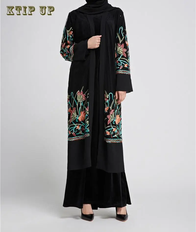 

Модное банкетное платье Дубая в Восточном мусульманском стиле на весну/лето, изысканный кардиган с вышивкой, платье, одежда из Турции