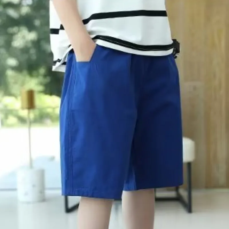 Детские шорты ленивые в стиле Харадзюку Свободные повседневные Модные капри с