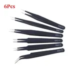 16 шт., антистатические пинцеты из нержавеющей стали