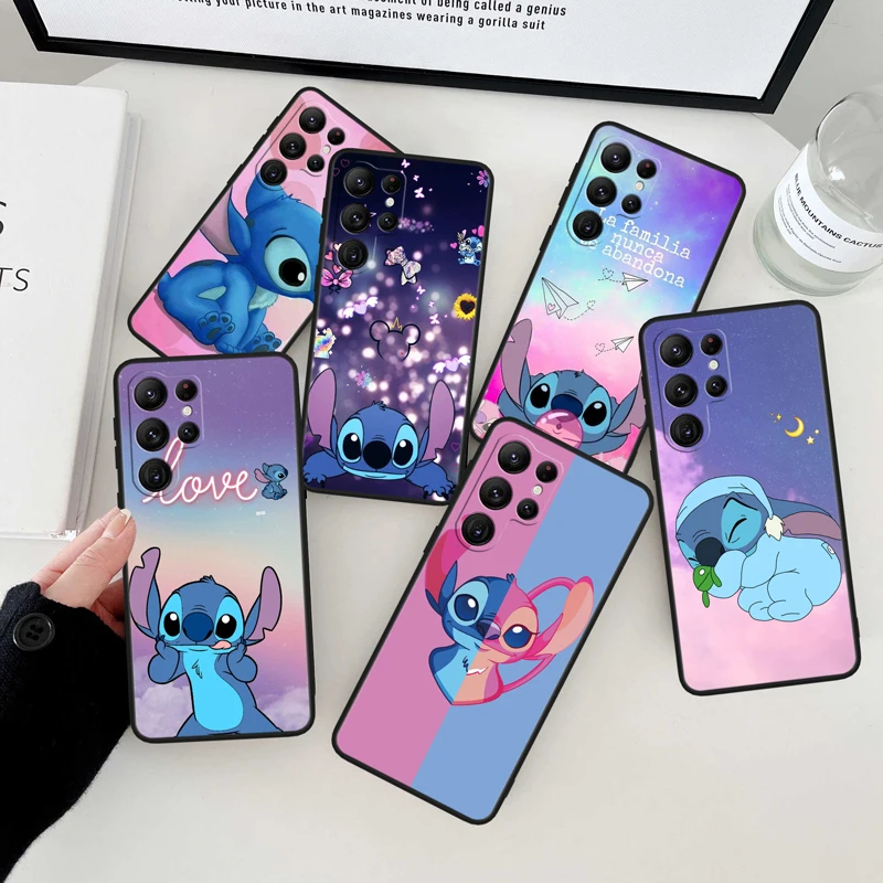 

Stitch Abomination Little Monster Black Phone Case For Samsung Galaxy S23 S22 S21 S20 FE Ultra Pro Lite S10 S10E S9 Plus 5G