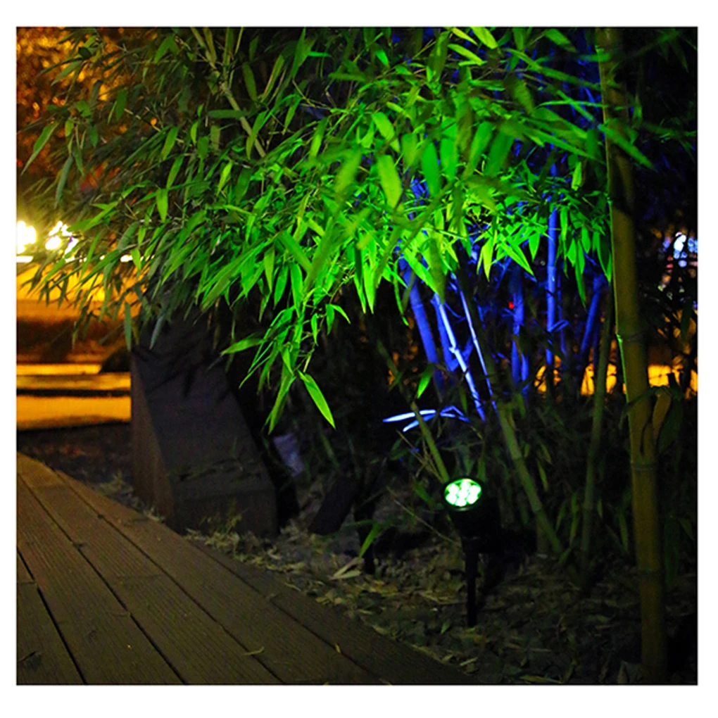 

Home Solar Powered Ground Mounted Floor Light Rechargeable Waterproof Lamp Courtyard Backyard Spotlight Automatic White