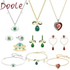 Модные ювелирные изделия высокого качества Swa1:1 Очаровательная Классическая Подвеска из жемчуга с зелеными глазами и кристаллами женское ожерелье романтический подарок