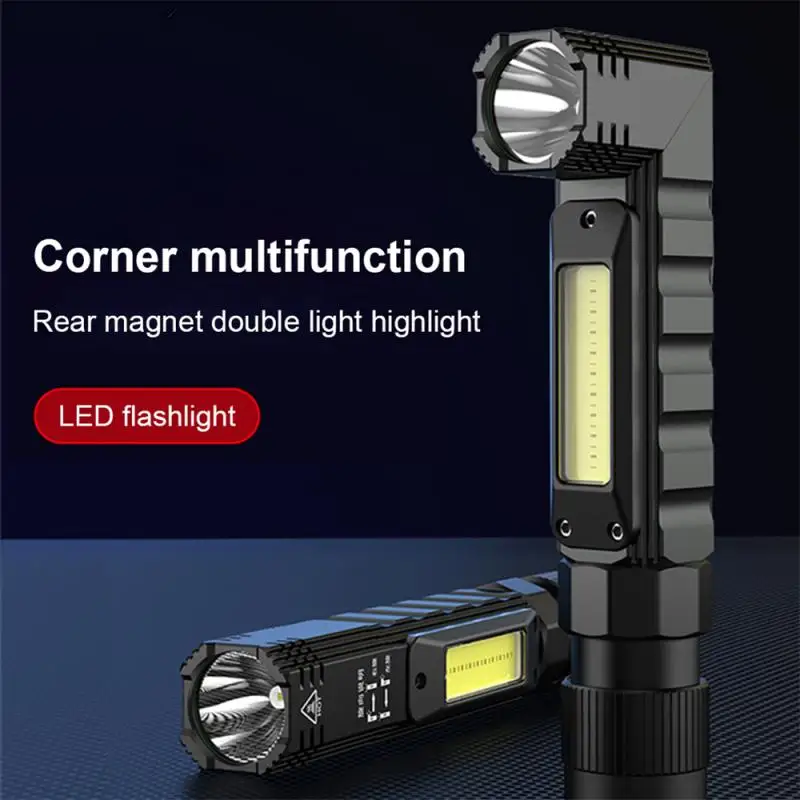 

G19 Portable LED COB Flashlight Rechargeable Powerful Flash Light Torch More Light Modes Built-in Battery Outdoor Camping Light