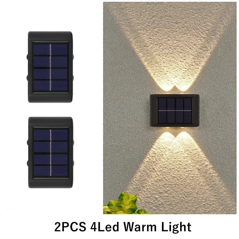 

Wall Light Outdoor Streetlights Lights Solar LED Waterproof Sensor 2Pcs Lamp Decoration Garland Up And Down Luminous Light Solar