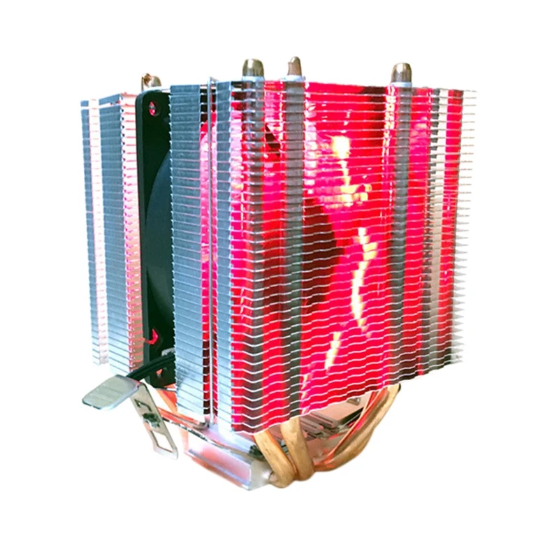 

CPU Cooler Fan Cooling For AMD 1155 1366 General 6 Heat Pipe CPU Fan Temperature Control 3-Pin Single Wind Streamer Red