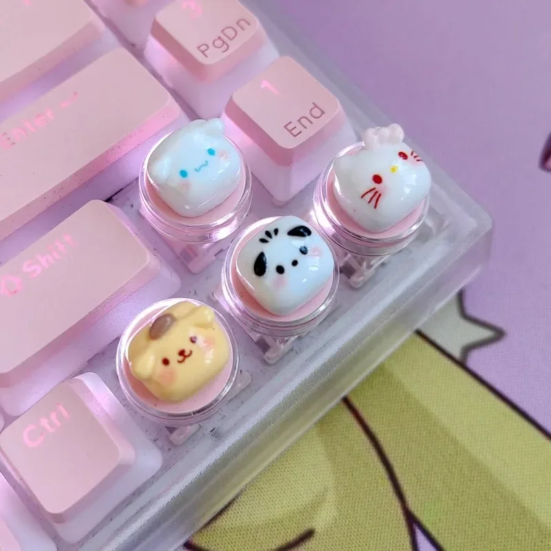 MINISO Sanrio аниме Kawaii Kuromi колпачки для клавиш в мультяшном стиле механические милые