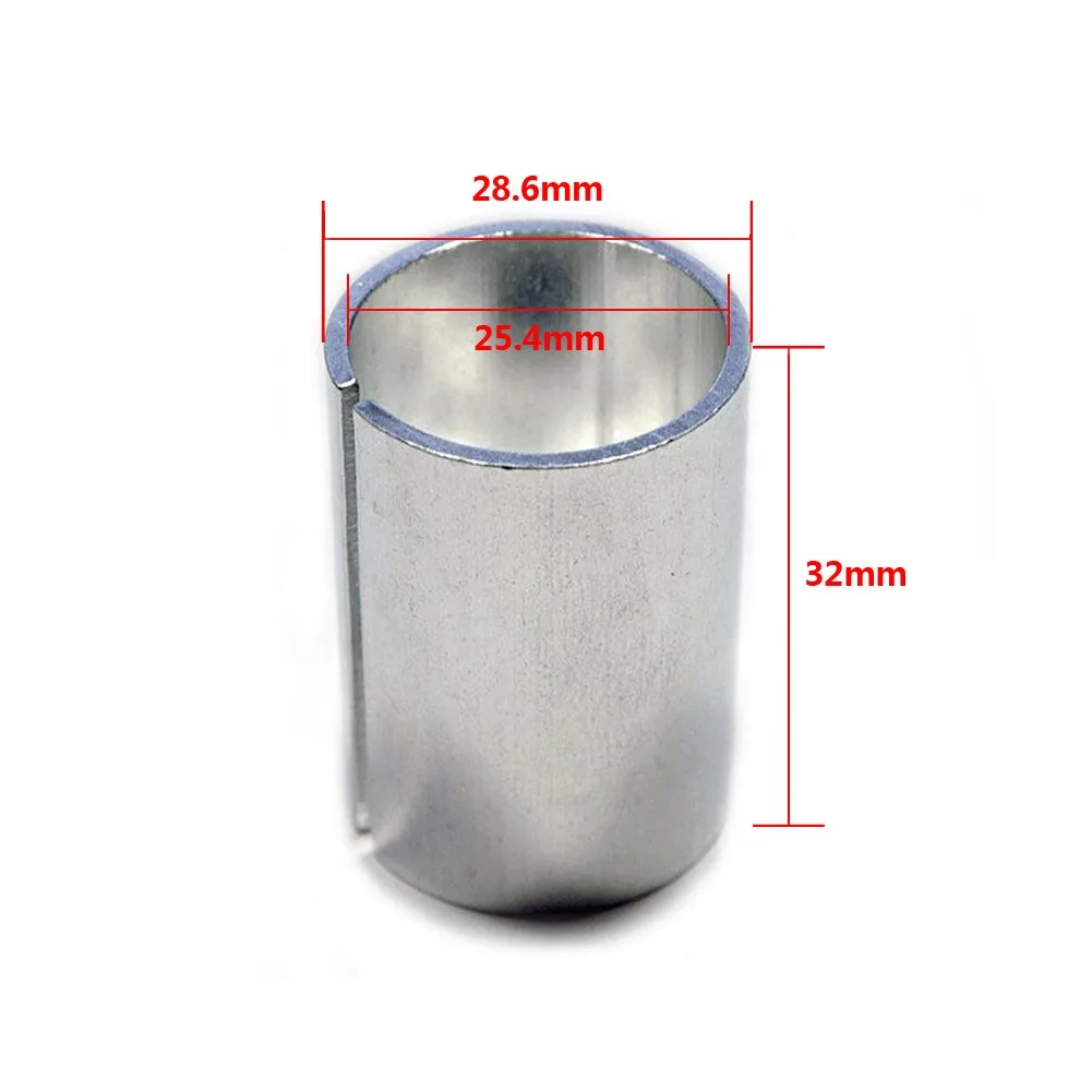 

Steerer Stem Shim 1 1/8\\\" To 1\\\" Adaptor Aluminum Bicycle Component Cycling MTB Bike Silver Spare New Practical