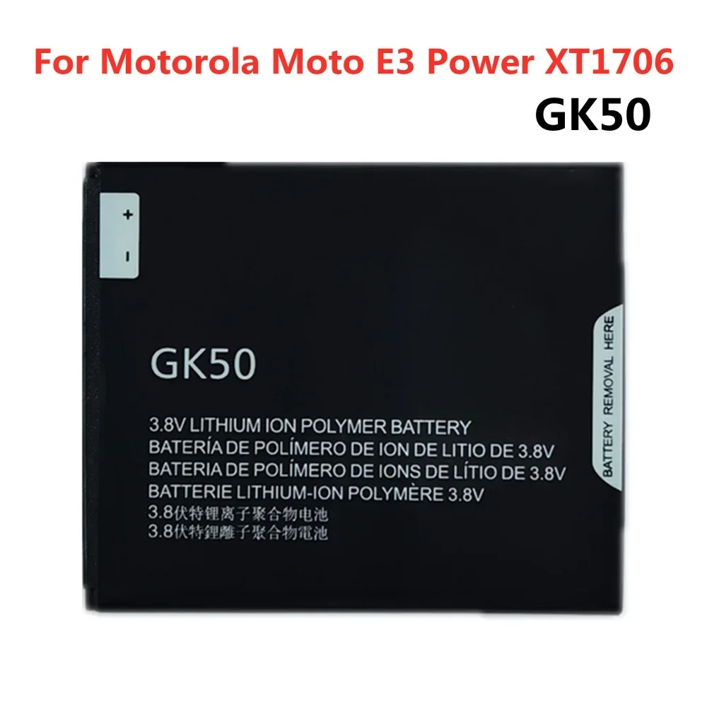 Фото GK50 аккумулятор для телефона 3500 мАч для Motorola Moto E3 XT1706 GK50 E3 Power XT1706 Сменный литиевый аккумулятор для смартфона Batteia №1