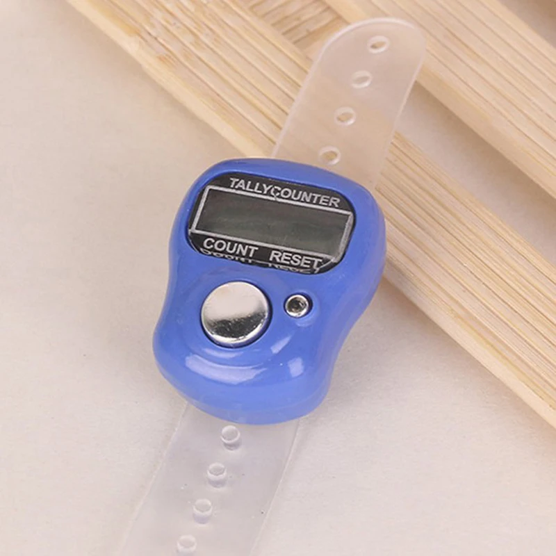 

1Pc Mini Stitch Marker Row Finger Counter LCD Electronic Digital Tally Counter Finger Counter Muslim Counter Outdoor Portable