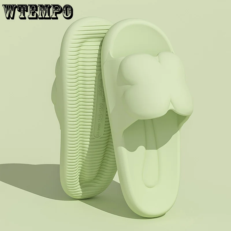WTEMPO Summer Eva Shoes Women Cloud Slippers Indoor Mute Bathroom Anti-Slip Slides Ladies Leisure Sandals Beach Flip Flops