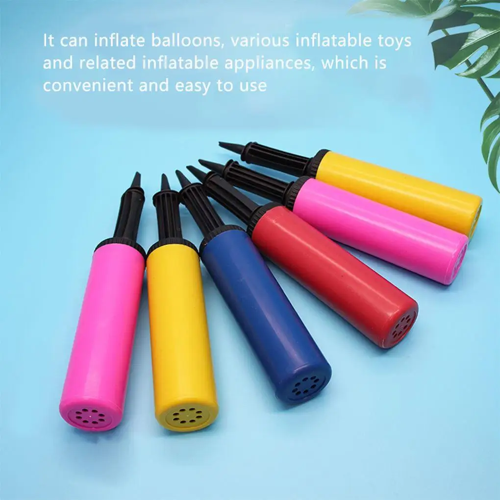

Воздушный насос, портативный пластиковый ручной насос для накачки воздушных шаров, случайный цвет