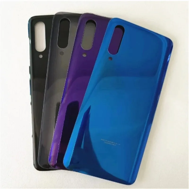 

10 шт./партия для Xiaomi Mi 9 Mi9 стеклянная задняя крышка батарейного отсека детали для замены + клейкая наклейка + логотип Xioami Xiomi