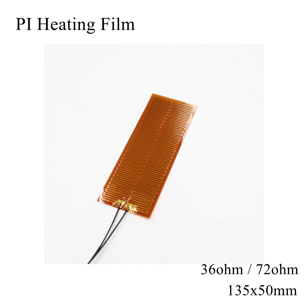 

135x50mm 5V 12V 24V 110V 220V PI Heating Film Polyimide Adhesive Electric Heater Plate Panel Pad Mat Fuel Foil Oil Engine Tank