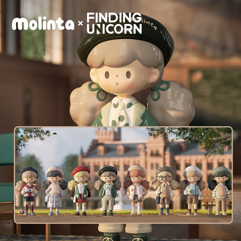 

Оригинальная детская игрушка Molinta для колледжа, модель с подтверждением стиля, милая аниме-фигурка, Подарочная коробка с сюрпризом