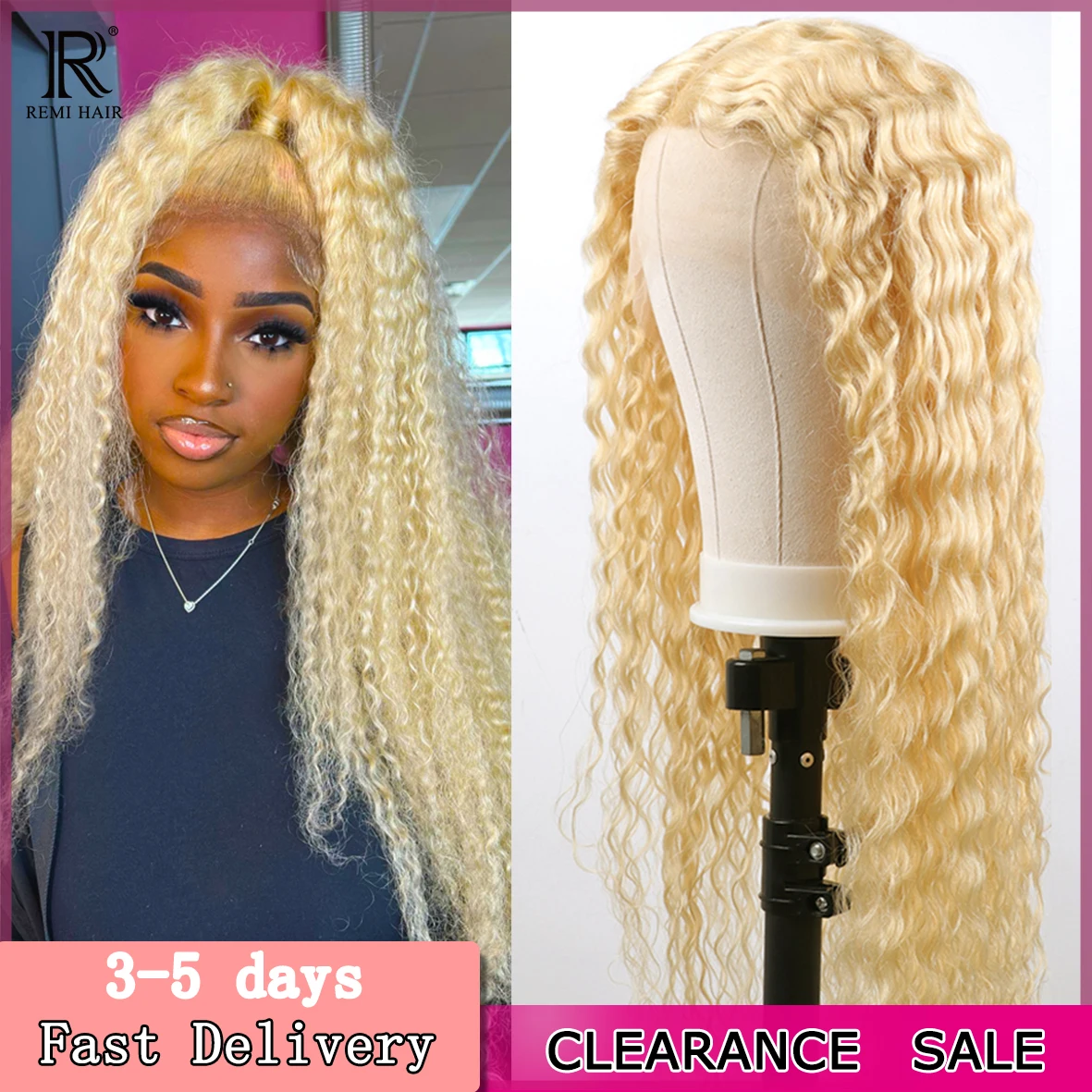 

REMI 613 медово-светлый цвет 13x4, глубокие свободные волнистые прозрачные фронтальные парики на сетке, волнистые женские человеческие волосы с кудрявыми волосами