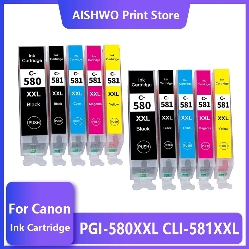 

Compatible PGI580 CLI581 Ink Cartridge For Canon PIXMA TS8150 TS8151 TS8152 TS8250 TS8251 TS8252 TS8350 TS9150 TS9155 printer