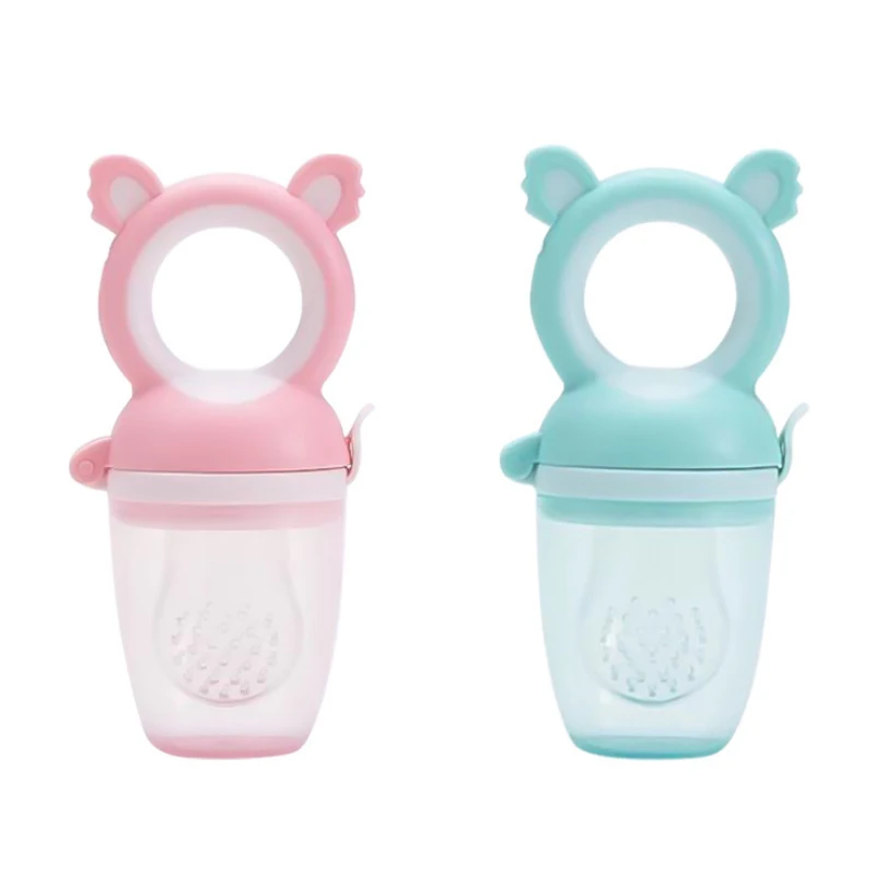 

1pc Cute Animal Ear Handle Baby Pacifier Bottle Safety Kids Nipple Teat Storage Vessel Infant Feeding Nipple Fresh Fruit Nibbler
