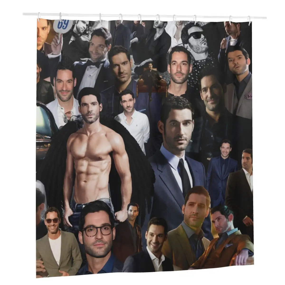 

Оригинальные занавески для душа с крючками Tom Ellis