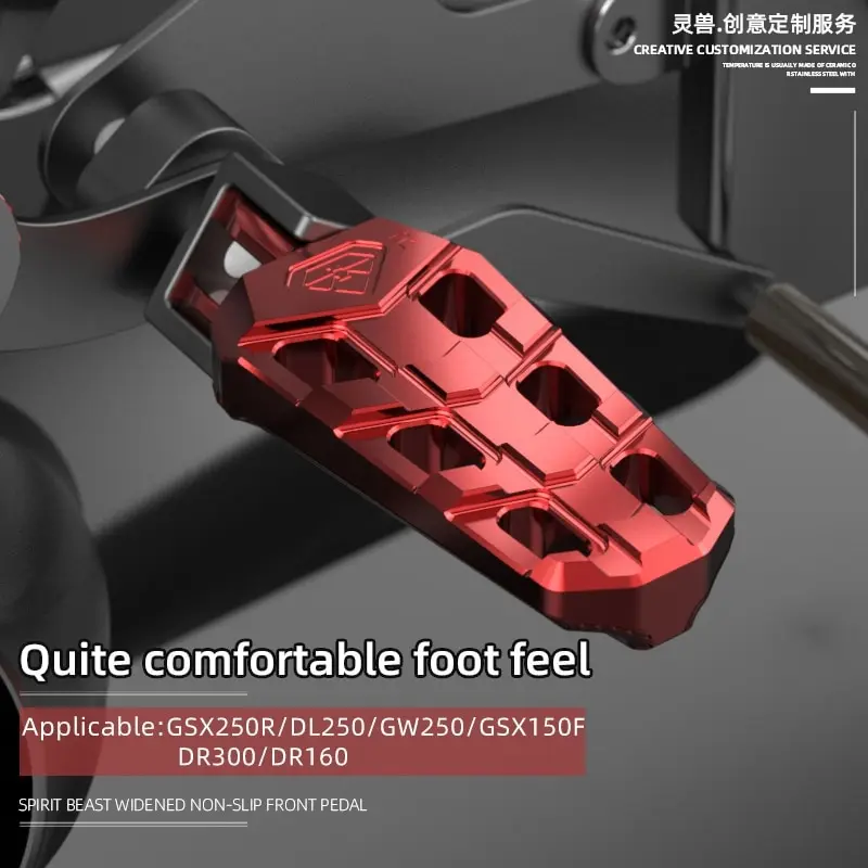 

Motorcycle Front Footrest Non-slip Pedals Foot Pegs For GSX250R GW250 DL250 GSX150F GIXXER 155 For DR160 DR300