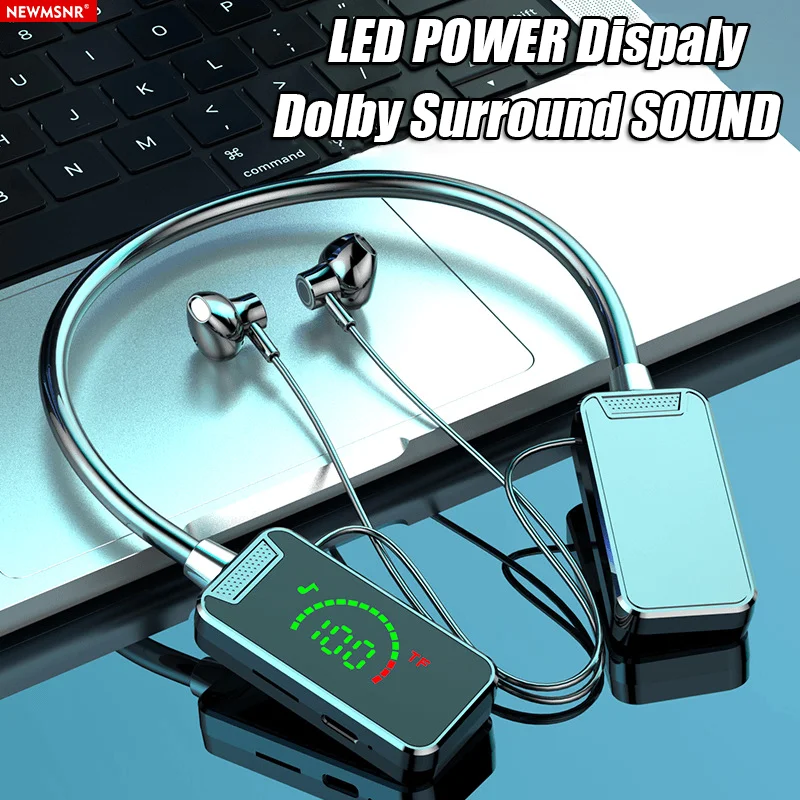 Наушники Nemsnr Bluetooth 5.3 с шейным ремешком и увеличенным временем воспроизведения