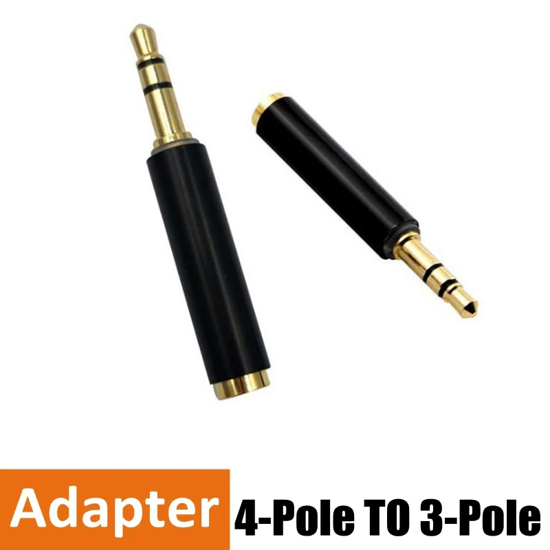 PHOMAX 2pcs 3.5mm Stereo Audio Jack 3 Pole Male to 4 Female Adapter Converter Support MIC Microphone For Headset Earphone - купить по