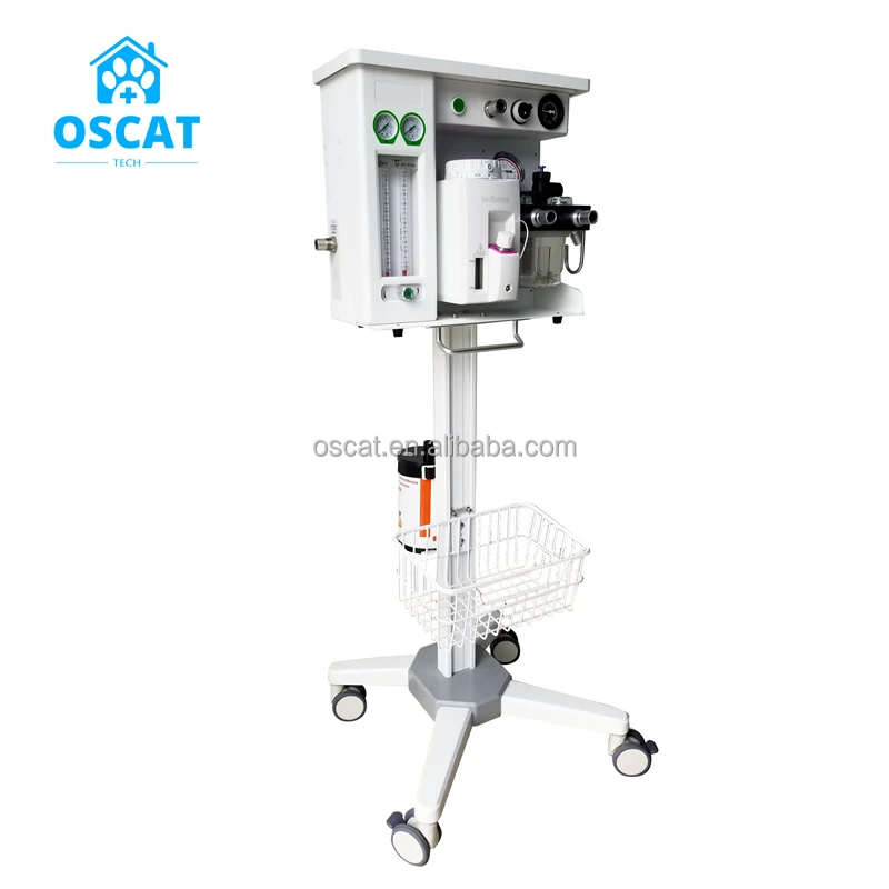 Фото Ветеринарный наркозный аппарат OSCAT EX-7100C: профессиональный, экологичный, из нержавеющей стали, с системой оповещения о отказе работы и системой рециркуляции газов. №3