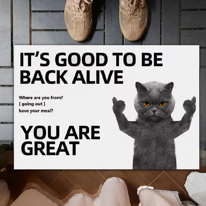 na zewnątrz dywanik przednie drzwi kot list drukuj do wejściowych mata powitalna kreatywna zewnętrzna