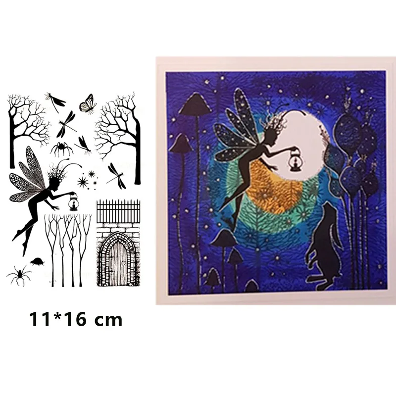 

Tree Fairy Clear Stamps Seal for DIY Scrapbooking Card Rubber Stamps Making Album Sheets Crafts Decorative New Stamps