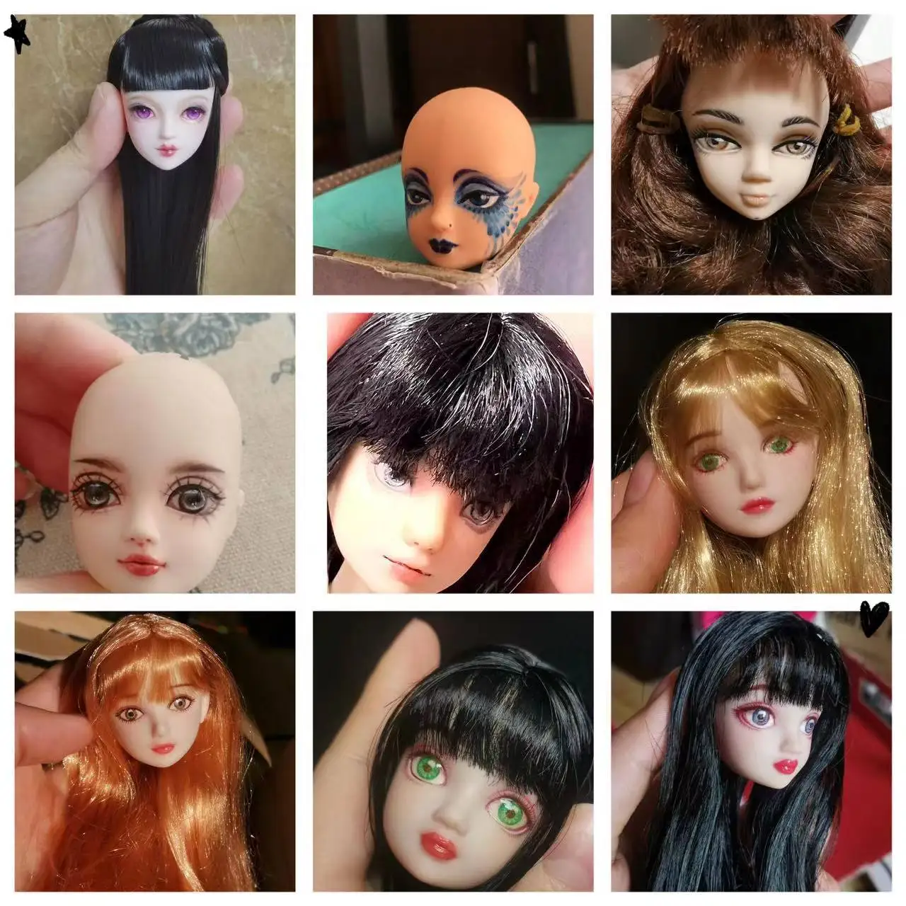 

30 см Оригинальные французские головки для кукол, модные лицензионные головки, качественные головки для кукол для девочек, одевание, детали для игрушек «сделай сам»