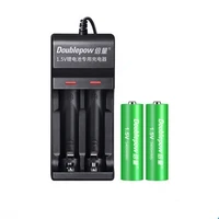 2pcs high power 3400mwh 1 5v aa rechargeable lithium battery microphone camera lithium battery 2 slot usb smart charger