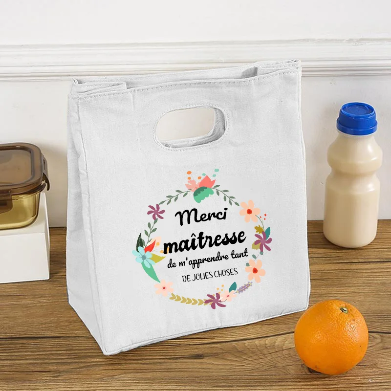 

Функциональный охлаждающий Ланч-бокс, спасибо хозяйке, изолированные холщовые сумки для ланча, термальный школьный сумка для хранения продуктов