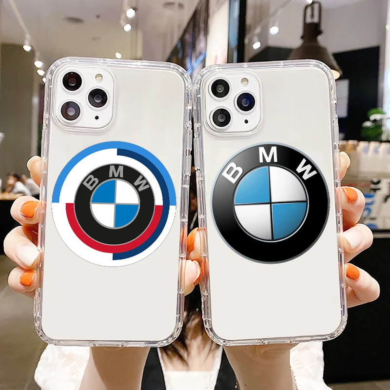 

Luxury Car BMW Color LOGO Phone Case For Apple iPhone 14 13 12 11 SE XS XR X 7 8 6 mini Plus Pro MAX Transparent Cover